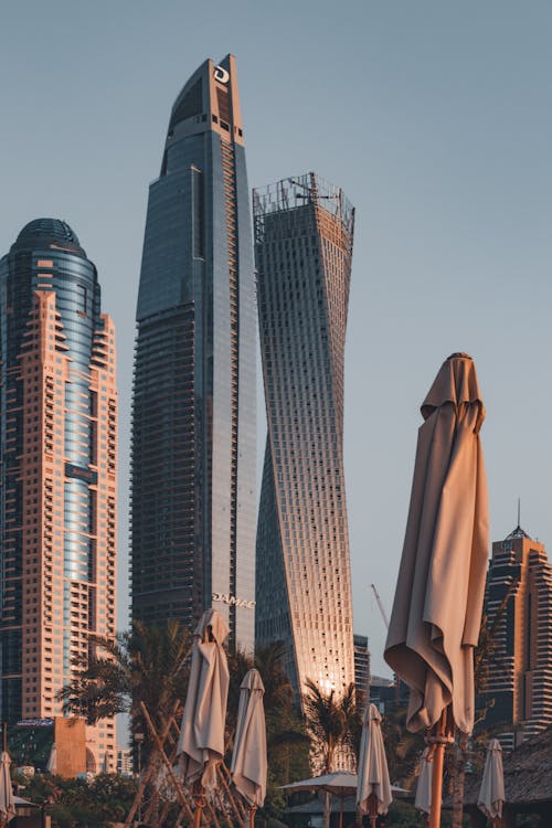 High Rise Buildings Under the Blue Sky