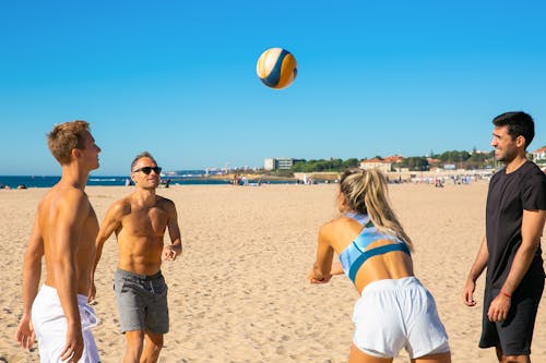 People Playing Volleyball