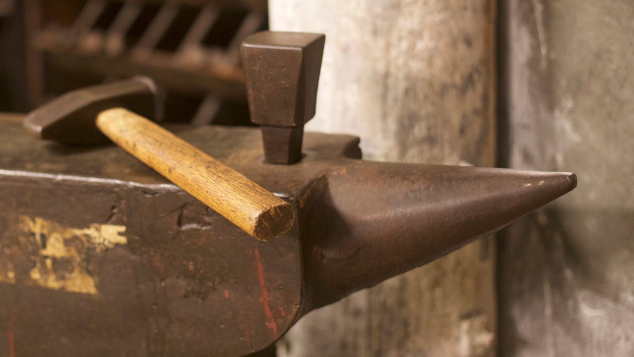 Free Brown Anvil With Mallet Stock Photo