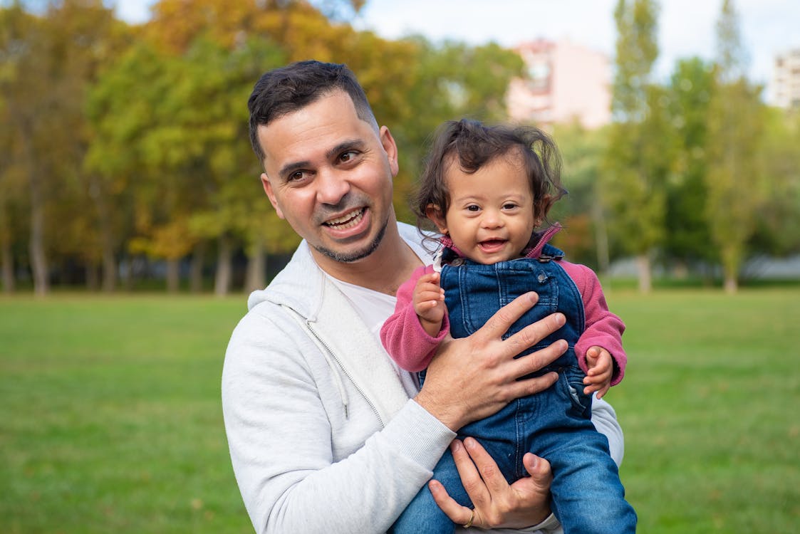 a father and child