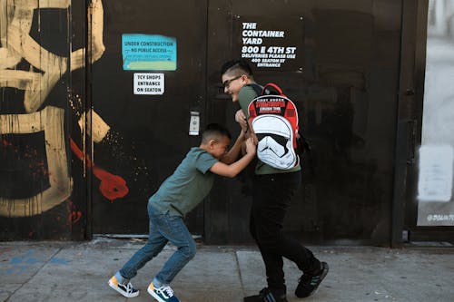 Young Boys Playing on the Street