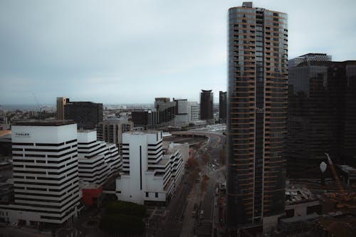 Imagine de stoc gratuită din centrul orașului, clădiri, fotografie cu drona