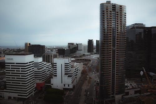 City Buildings Under the White Sky