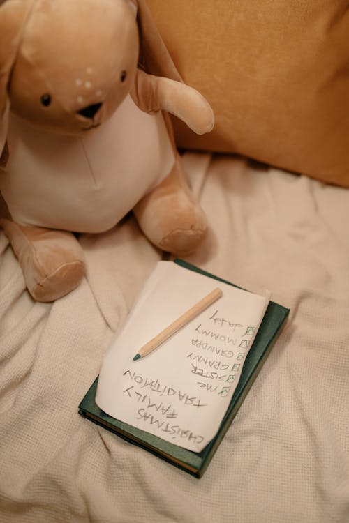 White and Green Book on White Textile