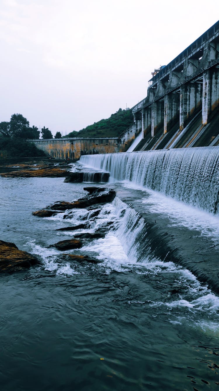 Dam Wall Near River