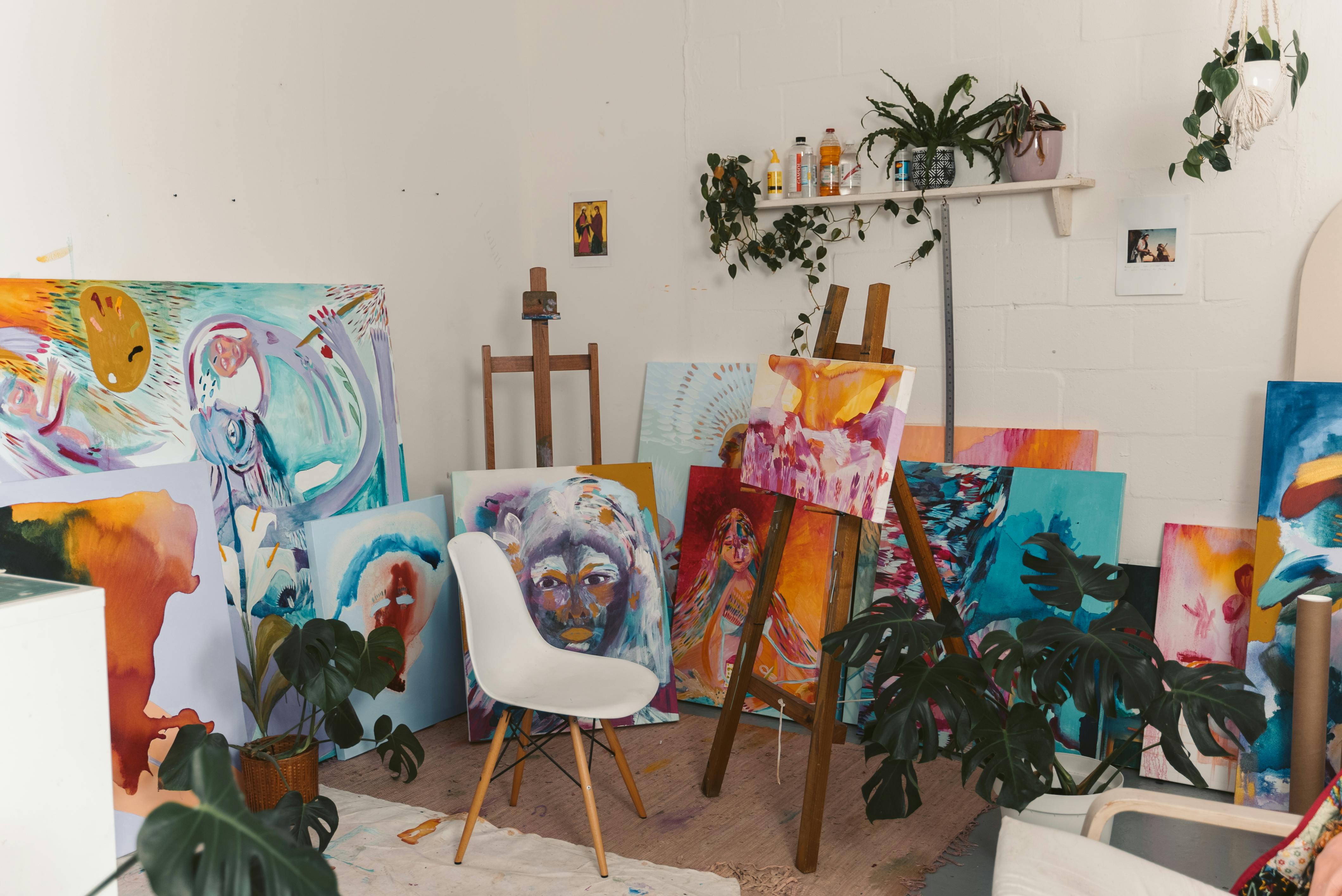 Free Painting Inside a Studio Stock Photo