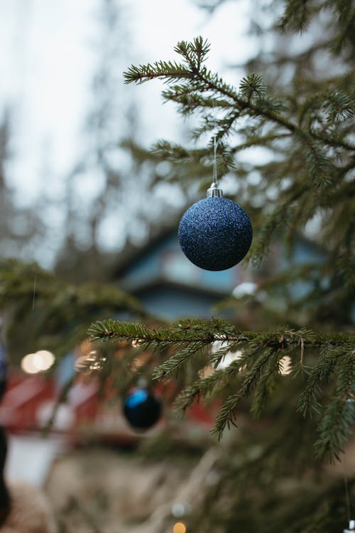 Christmas Balls Hanging on the Christmas Tree
