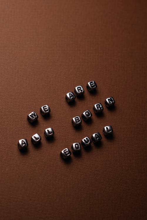 Letter Cubes on Brown Background