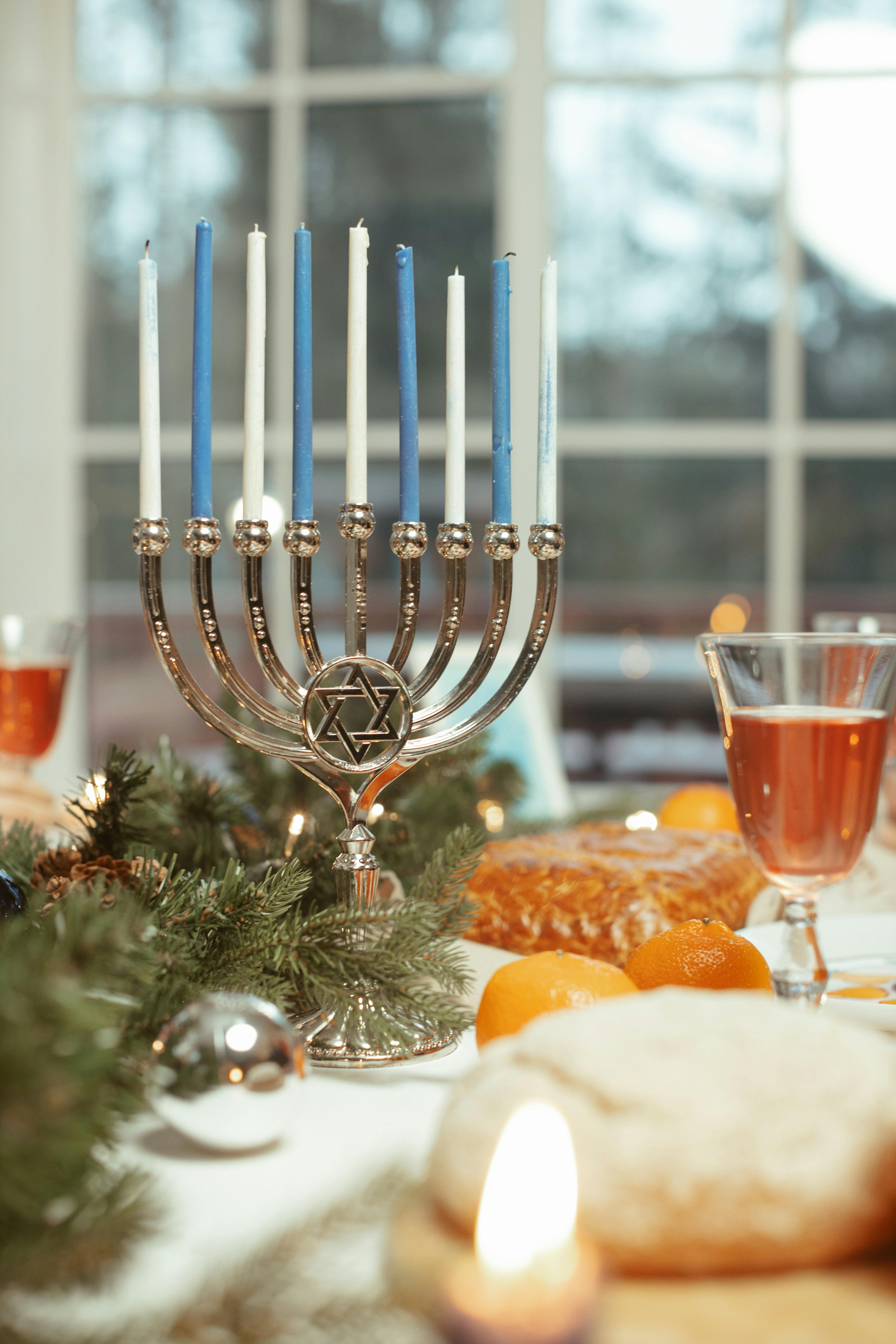 Menorah on a Table · Free Stock Photo