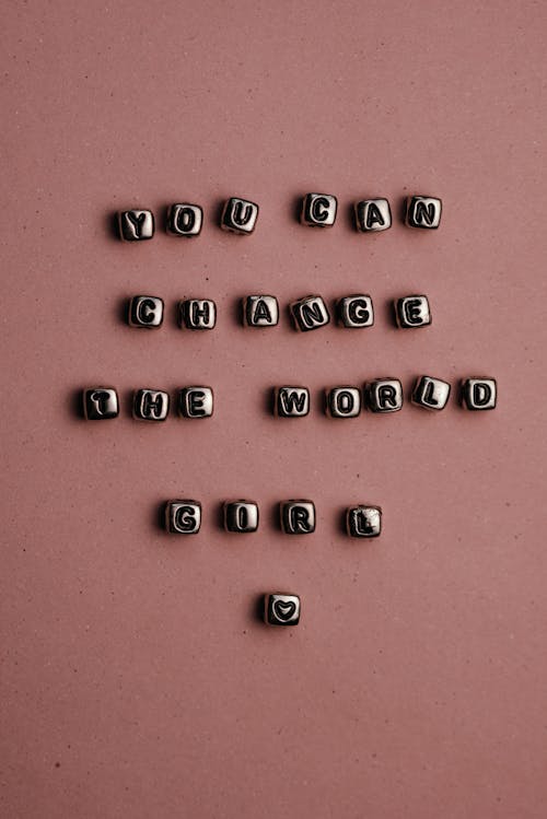 Inspirational Message Using Square Alphabet Beads