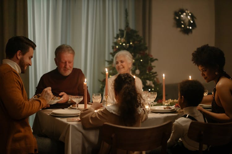 Family Having Dinner Together