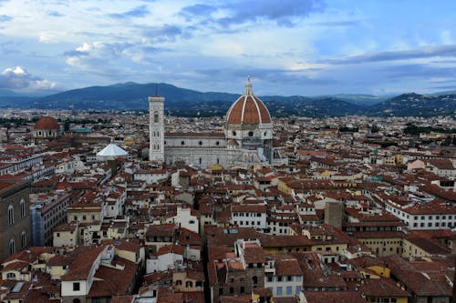 Ingyenes stockfotó drónfelvétel, Firenze, firenze történelmi központja témában