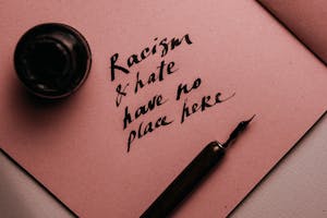 Handwritten Message in Black Ink