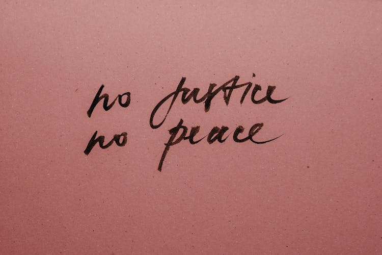 No Justice No Peace Hand Lettering