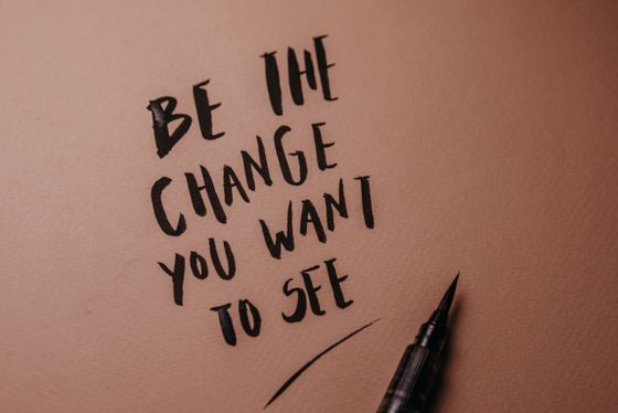 Hand lettering practice with a brush pen, photo by Polina on Pexels