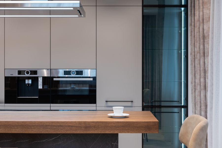 Laundry appliances in a modern home