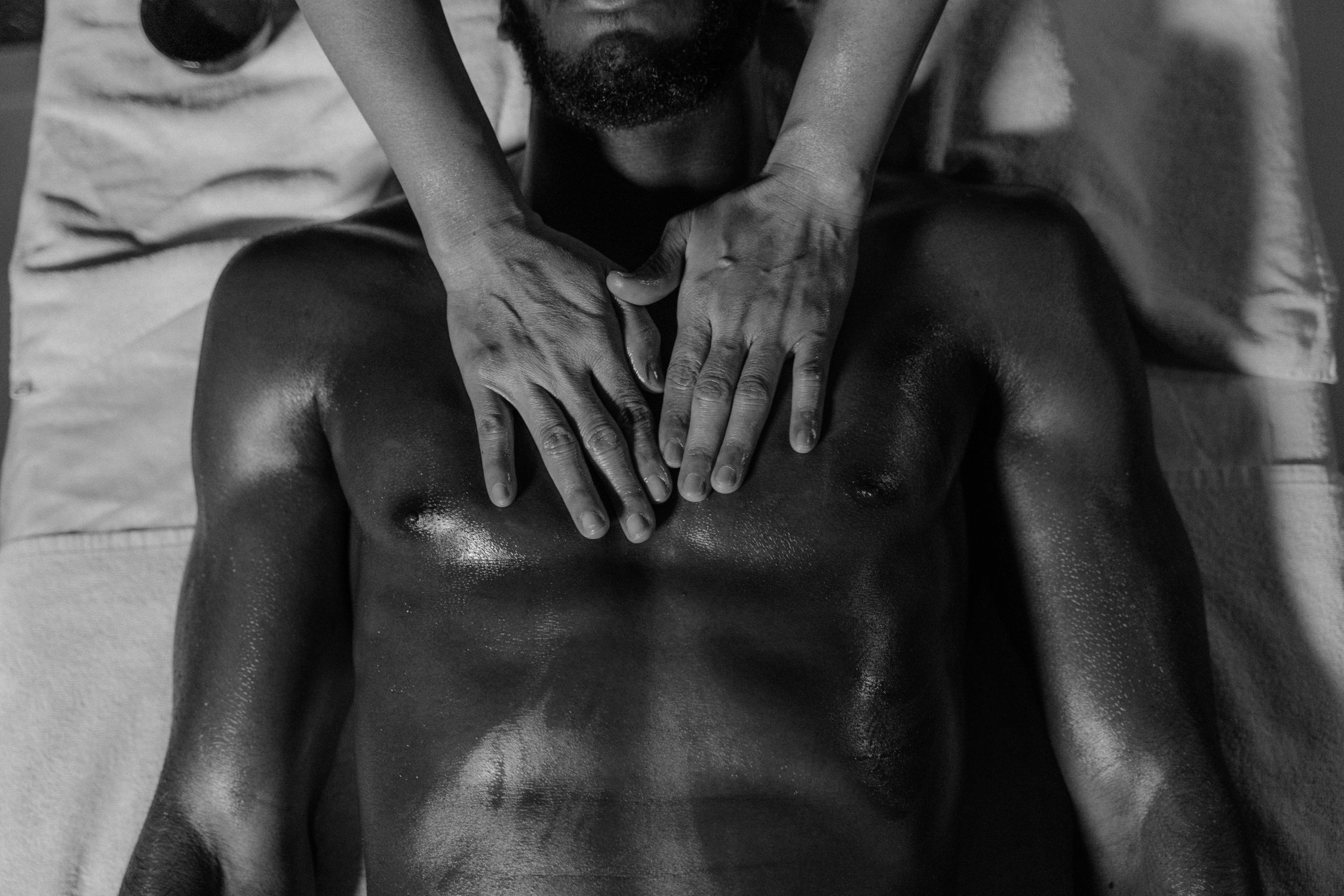 Hands Massaging Male Body · Free Stock Photo