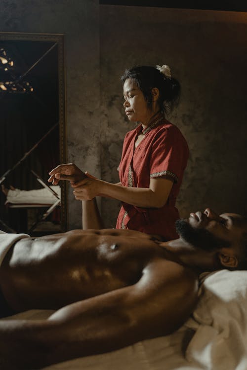 A Masseuse Doing a Massage