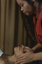 Close-Up Shot of a Masseuse Doing a Massage