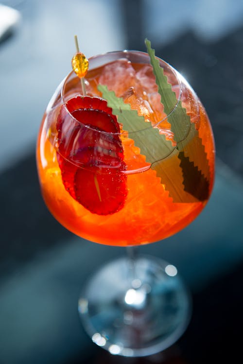 Close-Up Shot of a Glass of Cocktail