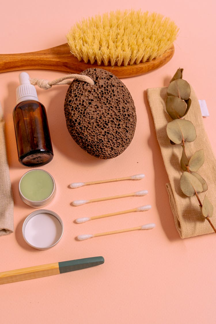 Toiletries With Brush And Pumice