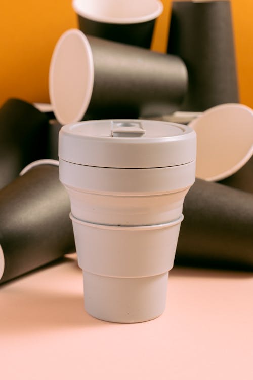 Free Gray Collapsible Cup in Close-Up Photography Stock Photo