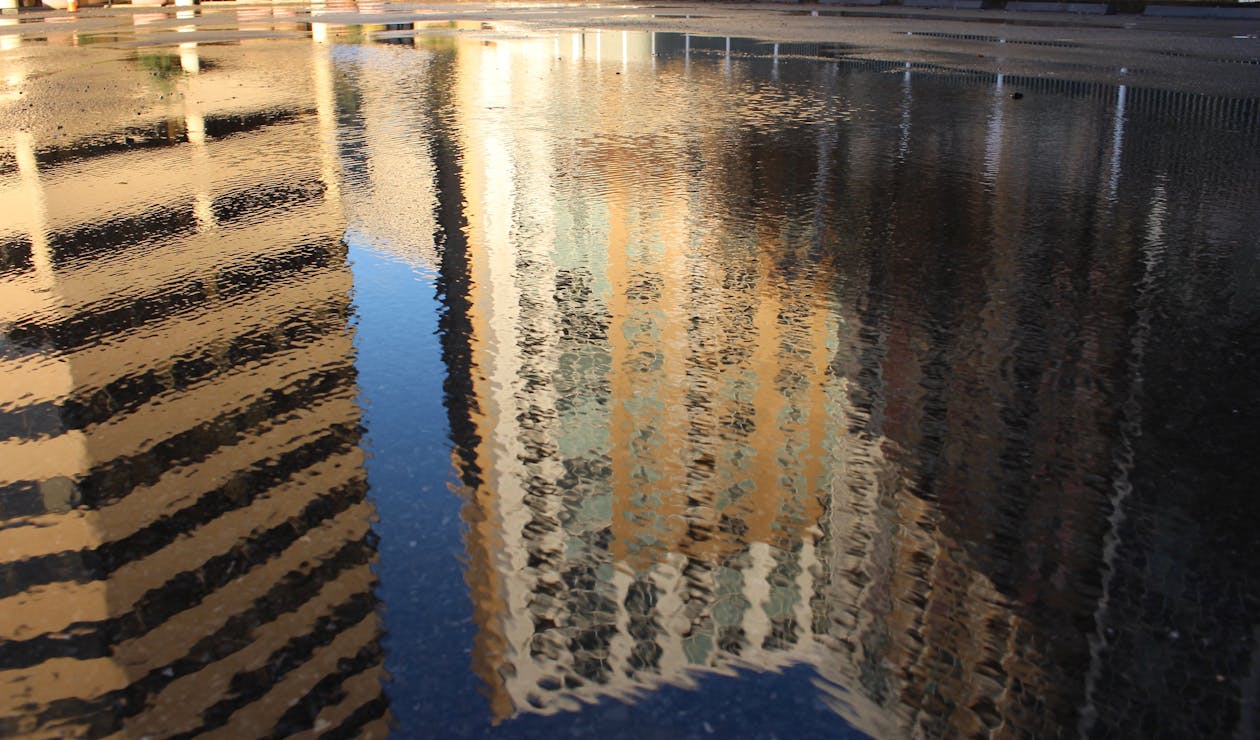 Wet Floor with Water Reflection