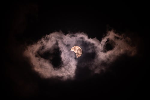 Full Moon in the Dark Sky