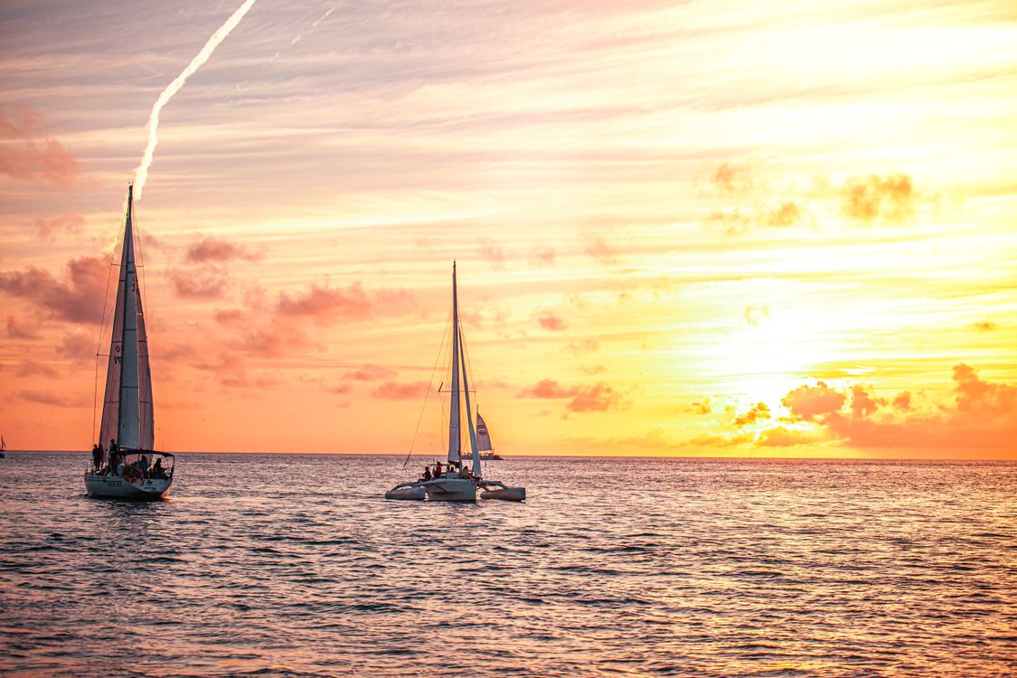 Sailboats on the Sea during Sunset · Free Stock Photo
