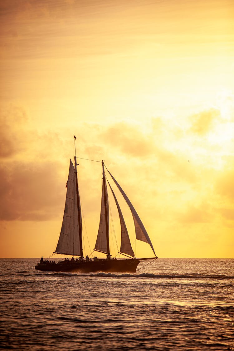 A Schooner Sailing