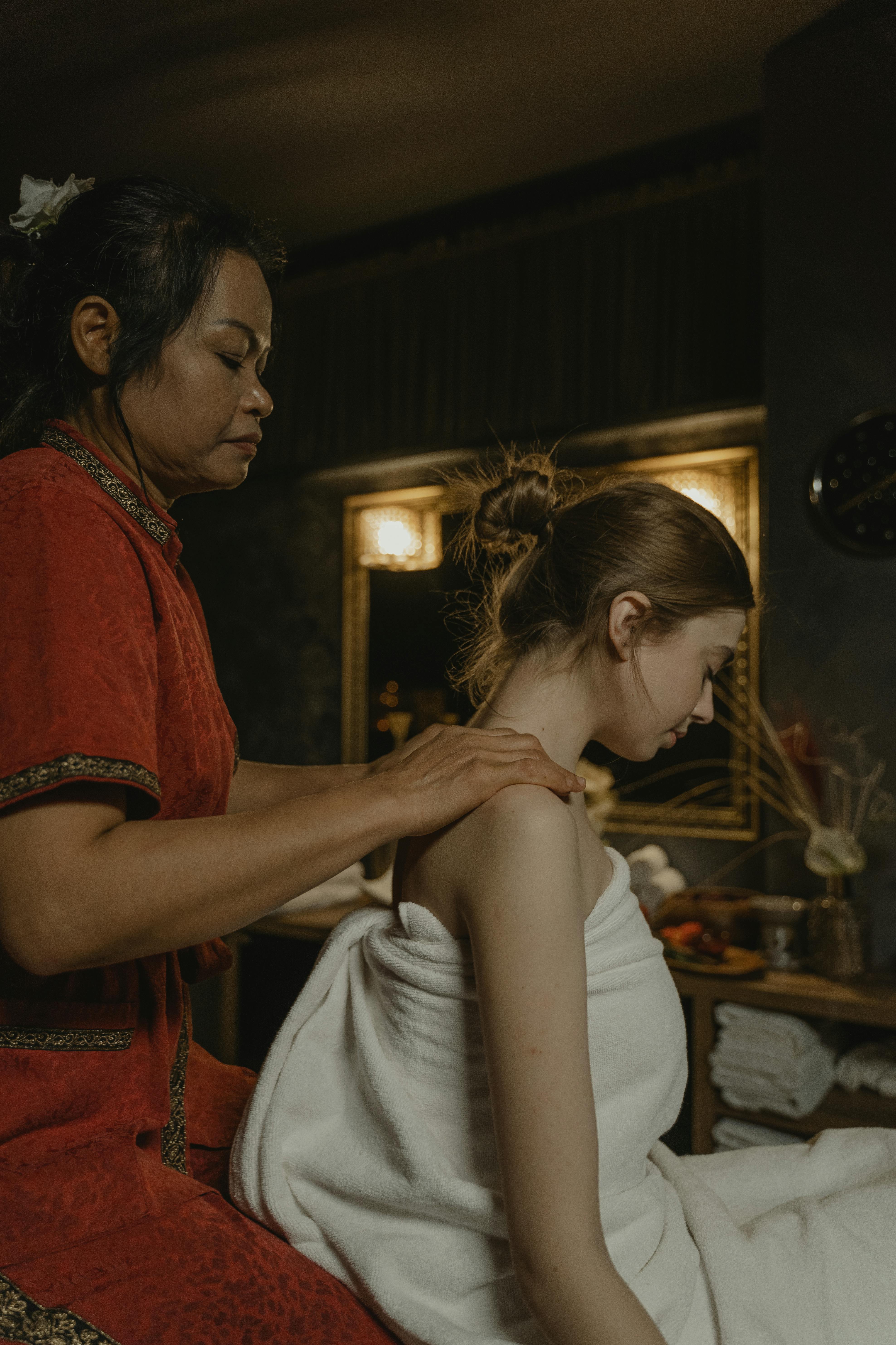 Woman relaxing during a spa treatment