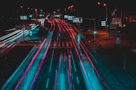 Light Trails of Cars on a Highway