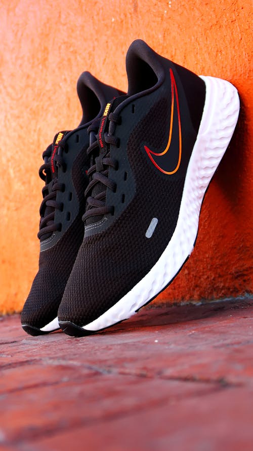 Black and White Nike Athletic Shoe