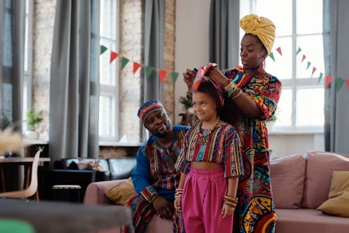 Free Photo Of Mother Fixing Her Daughter's Hair Stock Photo