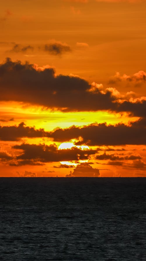 Sea Under an Orange Sky