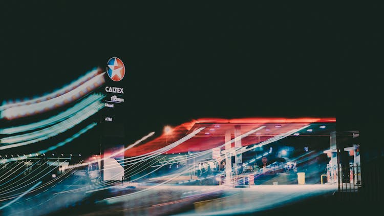 Petrol Station At Night 