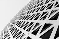 Modern building with geometric shapes