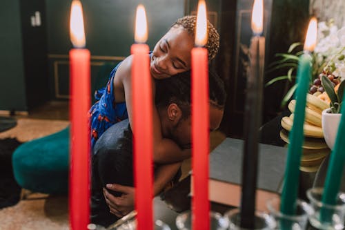 Free Photo Of Woman Hugging A Man Stock Photo