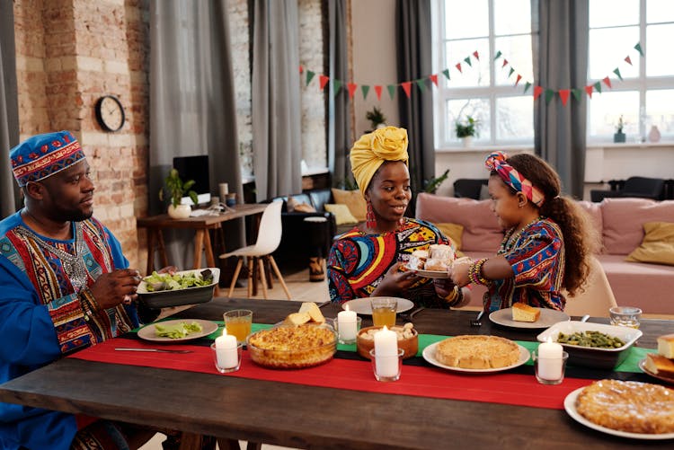 Photo Of Family Having Feast 