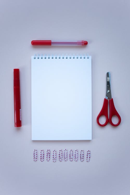 Free Close-Up Shot of School Supplies Stock Photo