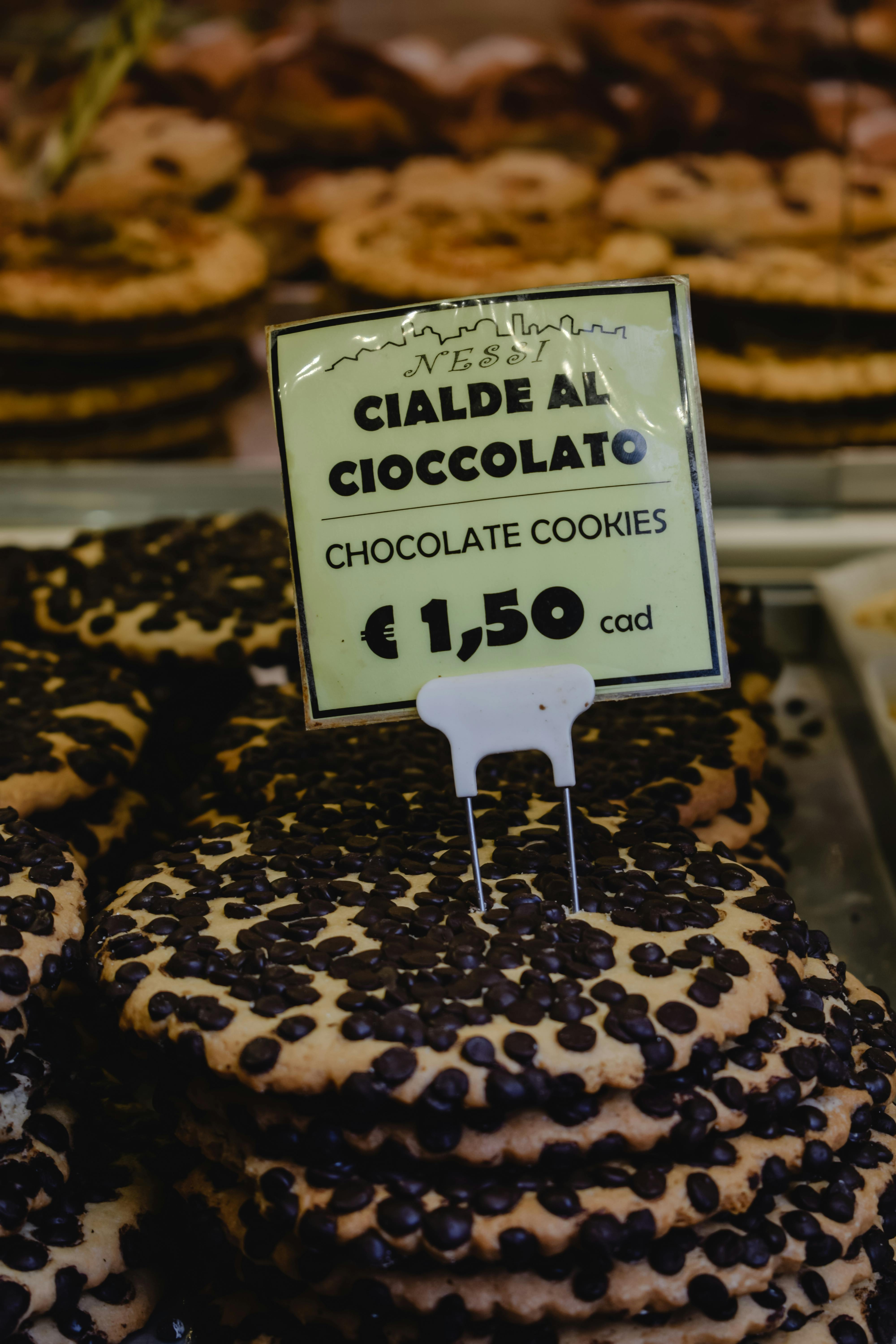 close up photo of a tray of chocolate cookies