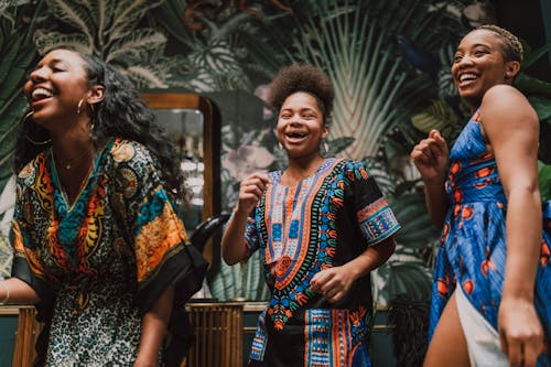 Three Women Having Fun Dancing