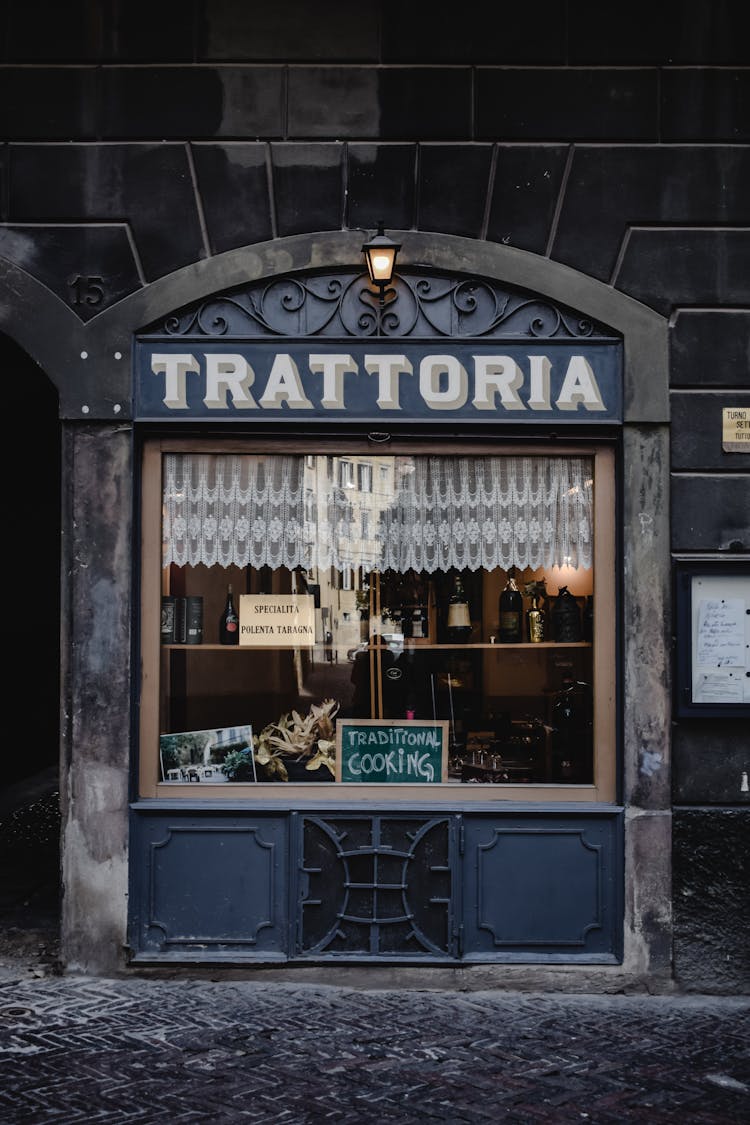 Display Window Of A Restaurant