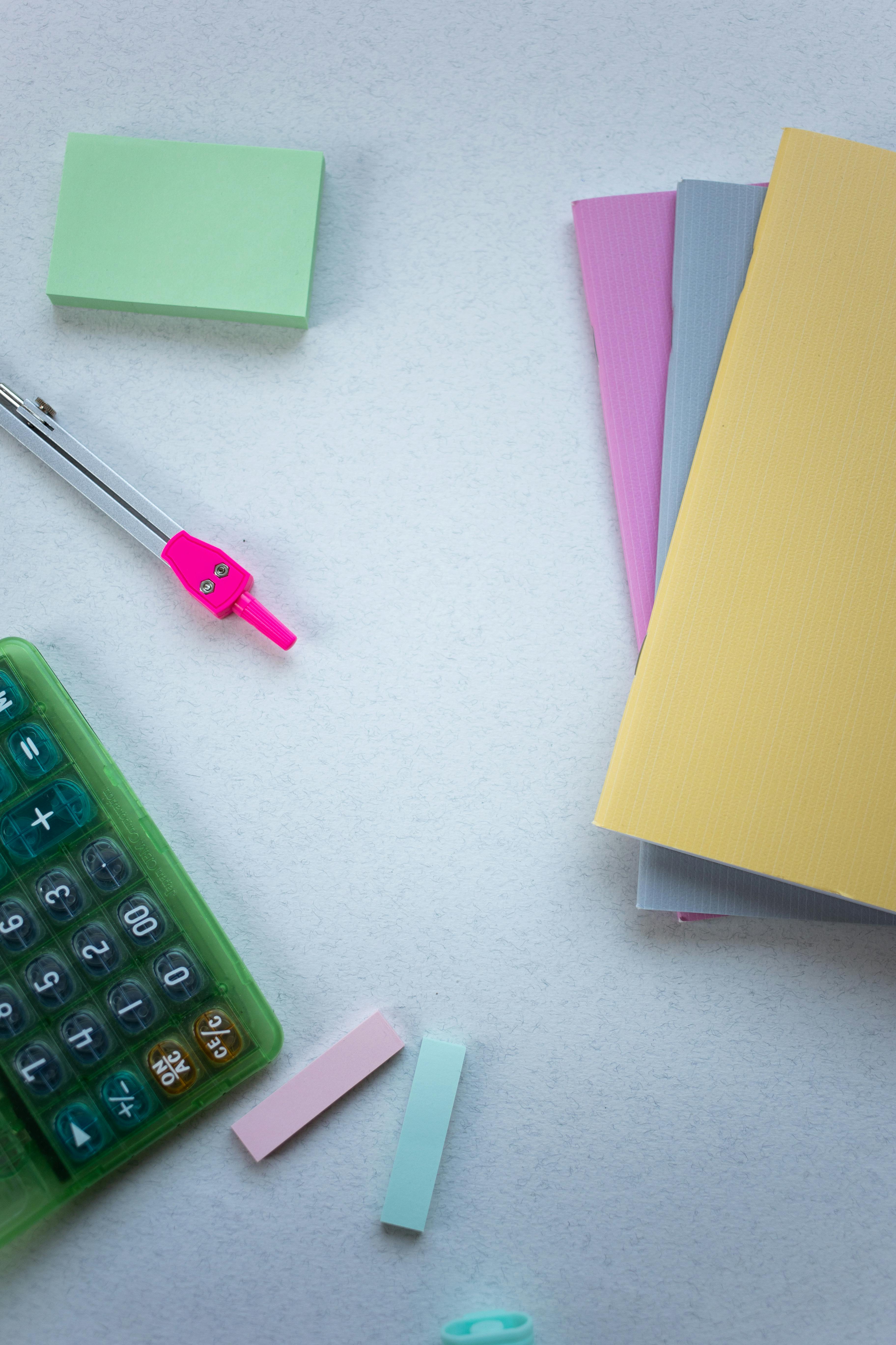 office supplies on the table