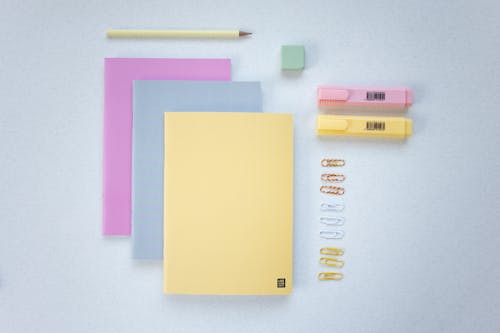 Free Pastel Colored School Supplies Stock Photo