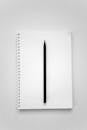 Black Pen on White Spiral Notebook