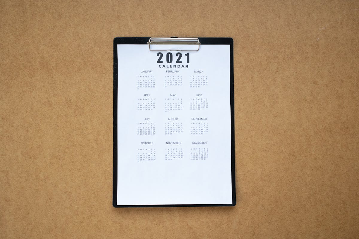 Calendar on a Clipboard