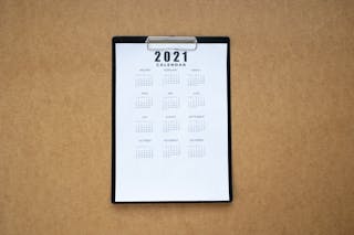 Calendar on a Clipboard