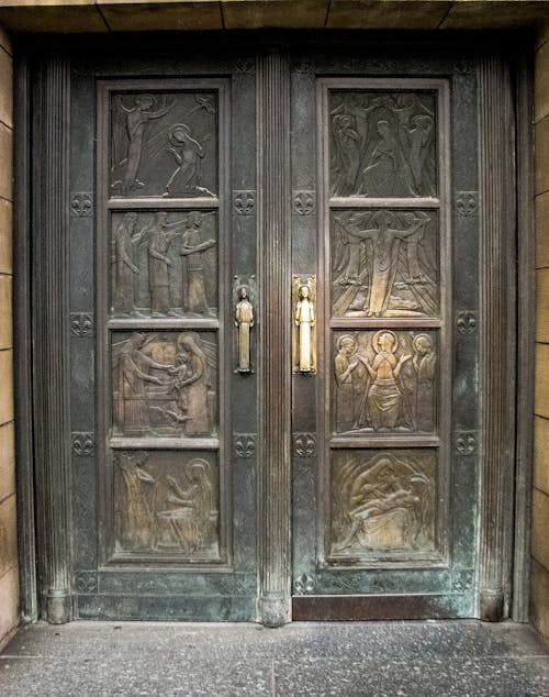 Fotobanka s bezplatnými fotkami na tému drevený, dvojité dvere, kľučka dverí