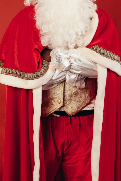 Persona Che Indossa L'abito Di Babbo Natale